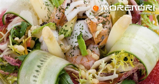 салаты с морепродуктами салаты с морепродуктами